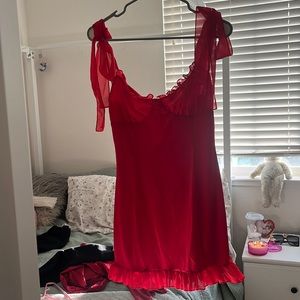 red dress